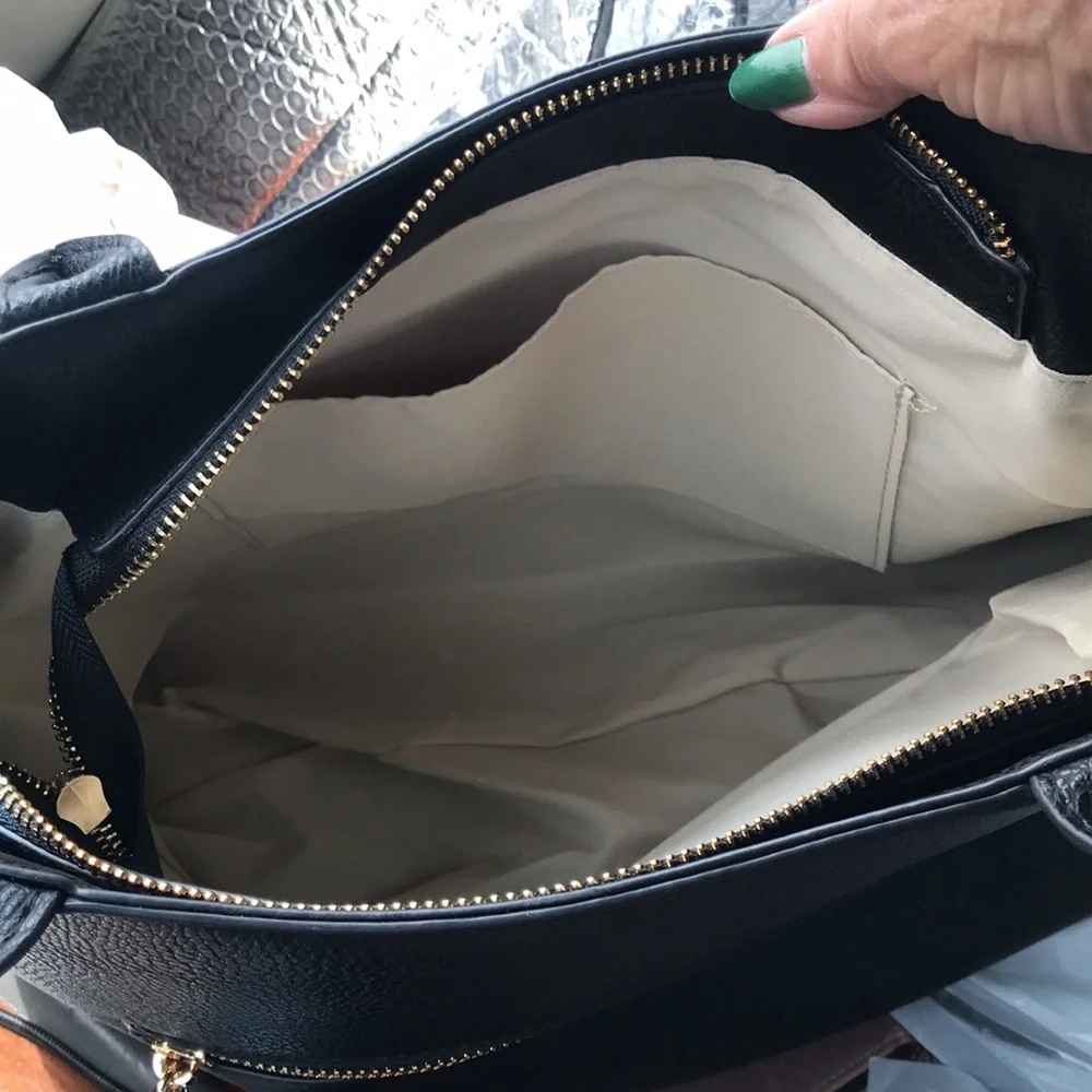 Black Stud-Trim Tote Bag